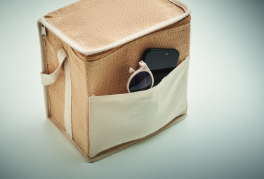 Logotrade promotional gifts photo of: Jute and canvas cooler bag 3L