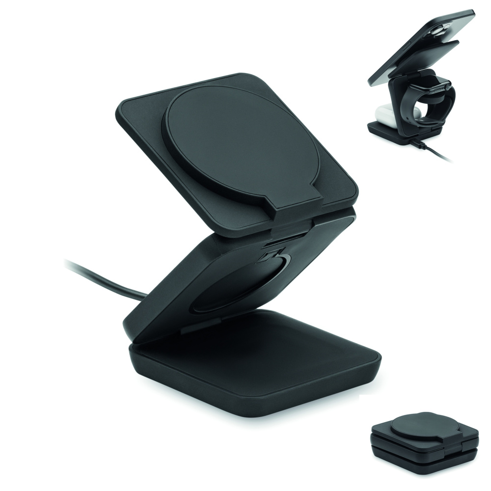 Logotrade advertising product picture of: 3in1 foldable charging station