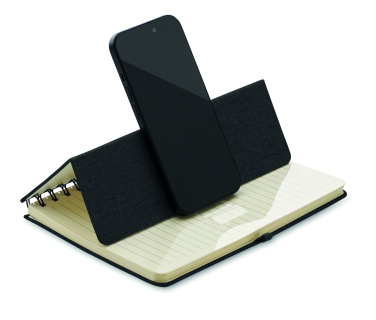 Logo trade advertising products picture of: A5 notebook with phone holder