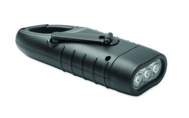 Logo trade promotional merchandise image of: Solar torch with dynamo crank