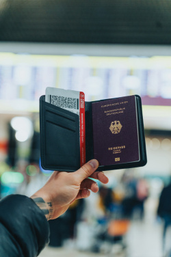 Logo trade promotional products picture of: Trackmate RCS rpolyester passport holder worldwide locating