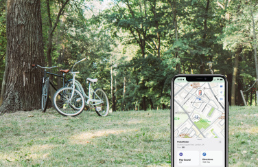 Logotrade promotional giveaway image of: Pedalfinder bike bell with worldwide locating