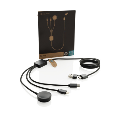 Logo trade promotional giveaways picture of: Terra RCS rPET 6-in-1 charging cable with watch charger