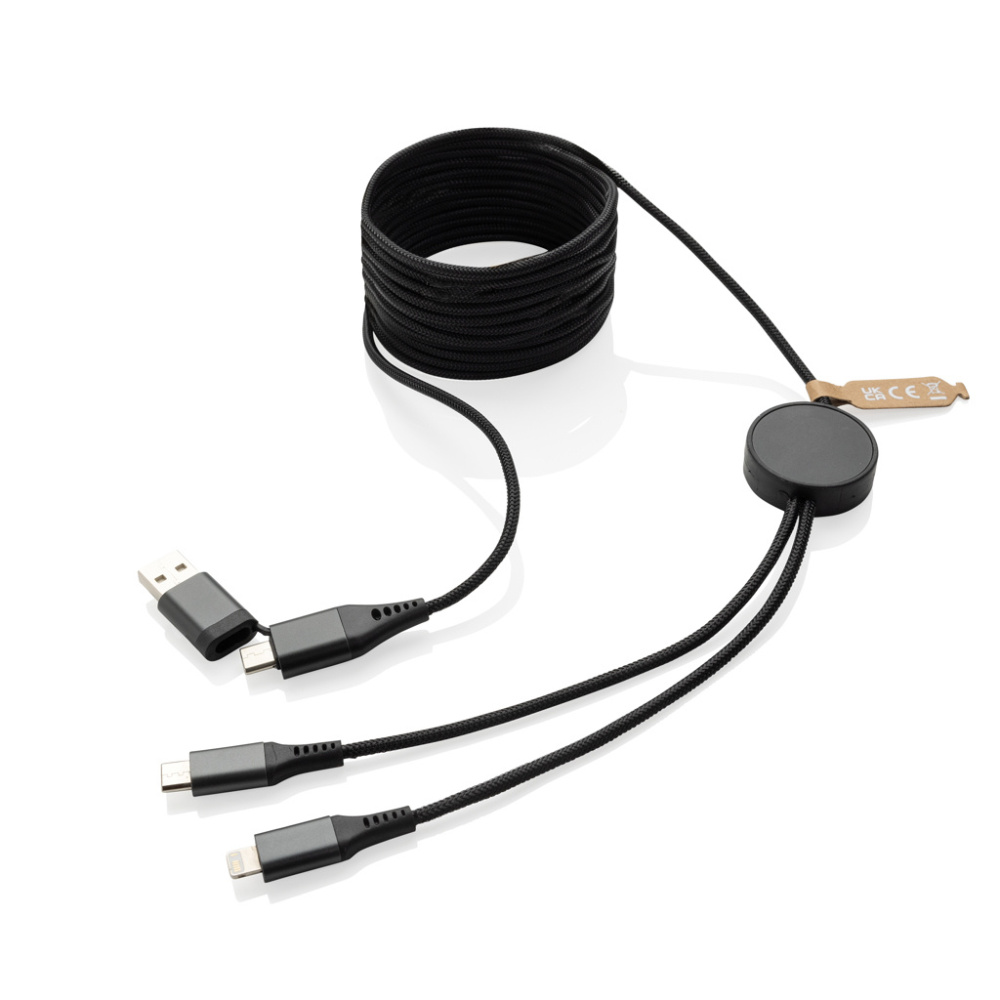 Logo trade advertising products picture of: Terra RCS recycled PET 3 meter  4-in-1 cable