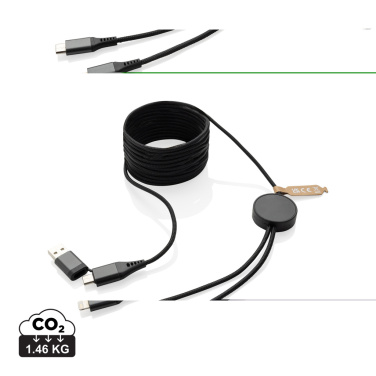 Logo trade promotional products picture of: Terra RCS recycled PET 3 meter  4-in-1 cable