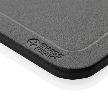 Logo trade promotional giveaways image of: Swiss Peak 3 in 1 RCS recycled PU wireless charger desk tray