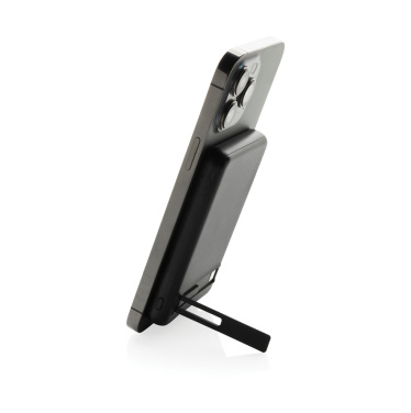 Logo trade corporate gifts image of: Zen RCS rplastic 5000 mah 5W magnetic bamboo powerbank