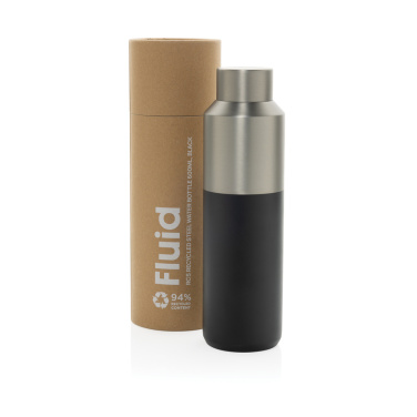 Logotrade promotional giveaway picture of: Fluid RCS certified recycled steel water bottle 600ml