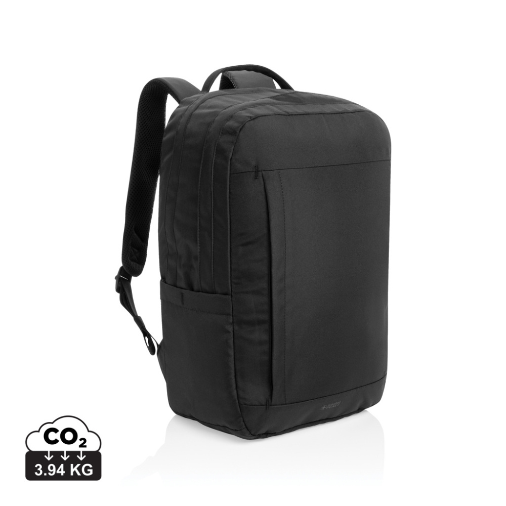 Logotrade advertising product picture of: SP Aware™ RPET Edin 100% recycled 15.6 inch laptop backpack