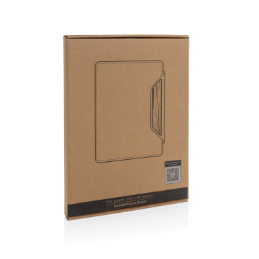 Logotrade promotional products photo of: Teri AWARE™ RPET and walnut A4 portfolio