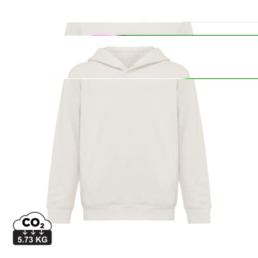 Logotrade promotional product picture of: Iqoniq Yengo kids recycled cotton hoodie with sidepockets