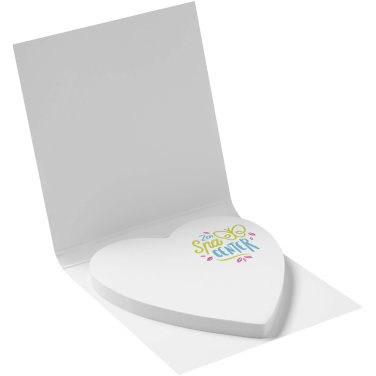 Logo trade advertising products picture of: Sticky-Mate® soft cover heart-shaped sticky notes