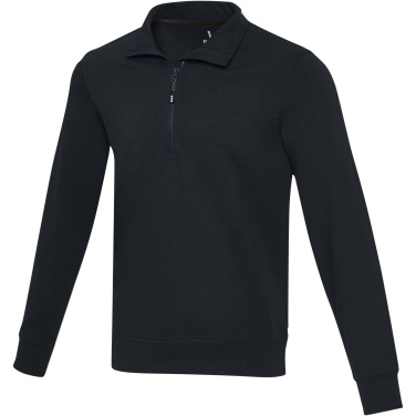 Logo trade business gift photo of: Tin unisex Aware™ recycled quarter zip sweater