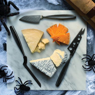 Logo trade promotional merchandise photo of: BOSKA Cheese Knife Set Monaco+ Black