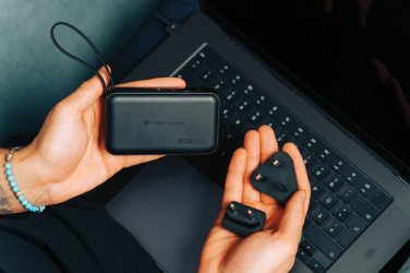 Logotrade promotional merchandise photo of: Urban Vitamin Eureka hybrid GANcharger 10000mah powerbank65W