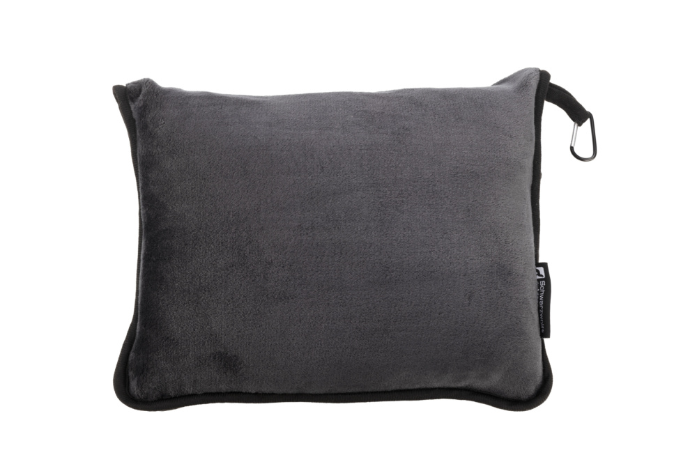 Logo trade corporate gift photo of: Blanket and pillow 2 in 1 AMIATA Schwarzwolf