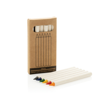 Logo trade promotional giveaways picture of: Micki GRS infinity 6pc colouring pencil set