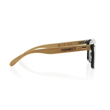 Logotrade promotional merchandise picture of: Prism RCS recycled plastic sunglasses with bamboo frame