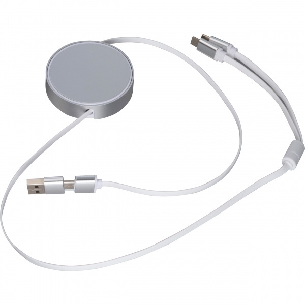 Logotrade promotional products photo of: Charging cable made from recycled aluminum Ostend