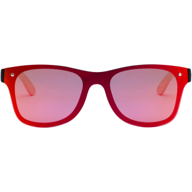 Logo trade promotional giveaways image of: Tan sunglasses with bamboo temples