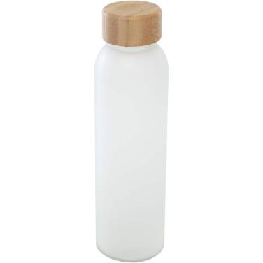 Logotrade promotional product picture of: Lume 500 ml matte soda lime glass bottle with bamboo lid
