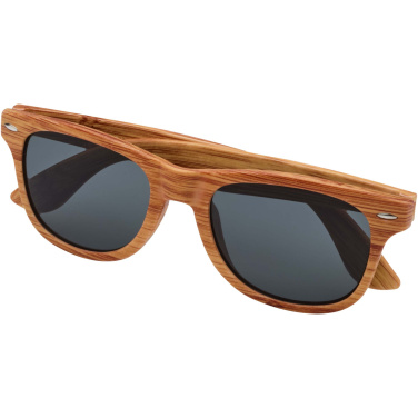 Logo trade promotional giveaways image of: Mira wood-look sunglasses