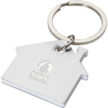Logo trade promotional merchandise image of: Nook house-shaped keychain