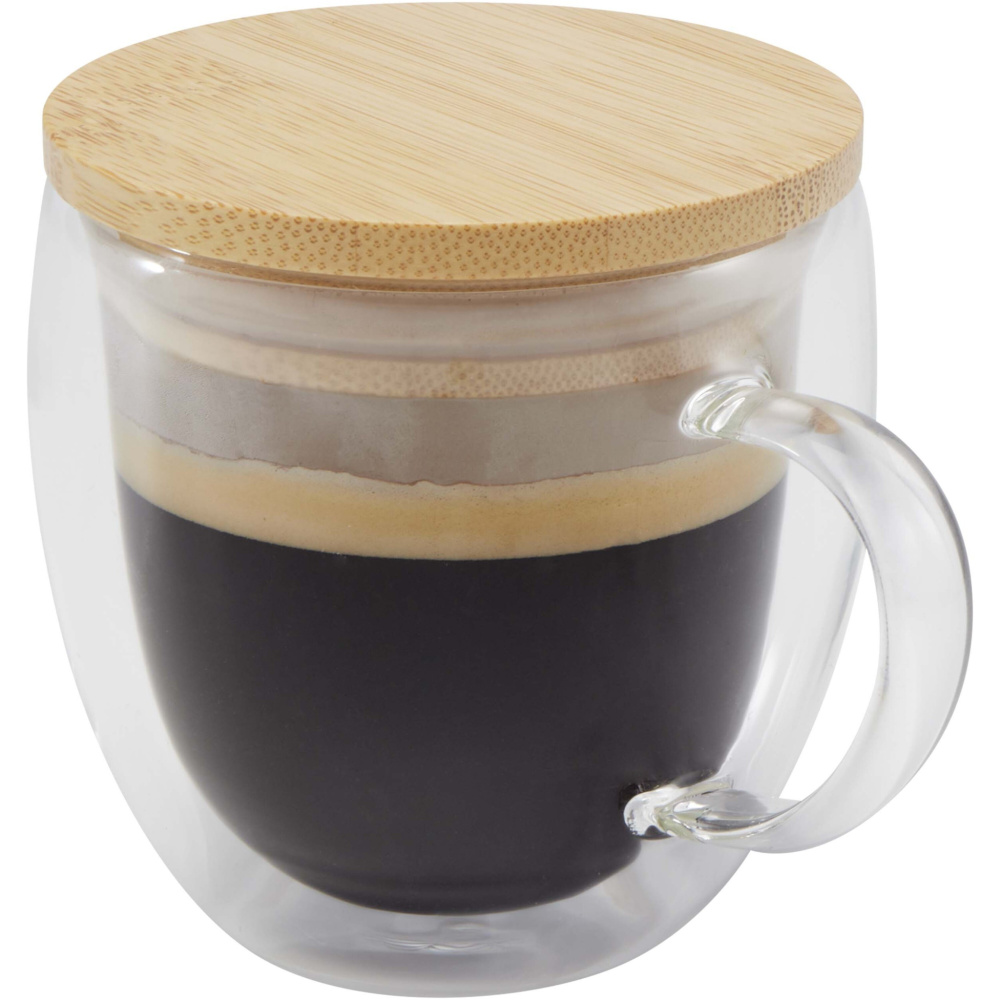 Logotrade business gifts photo of: Lenora 250 ml glass cup with bamboo lid