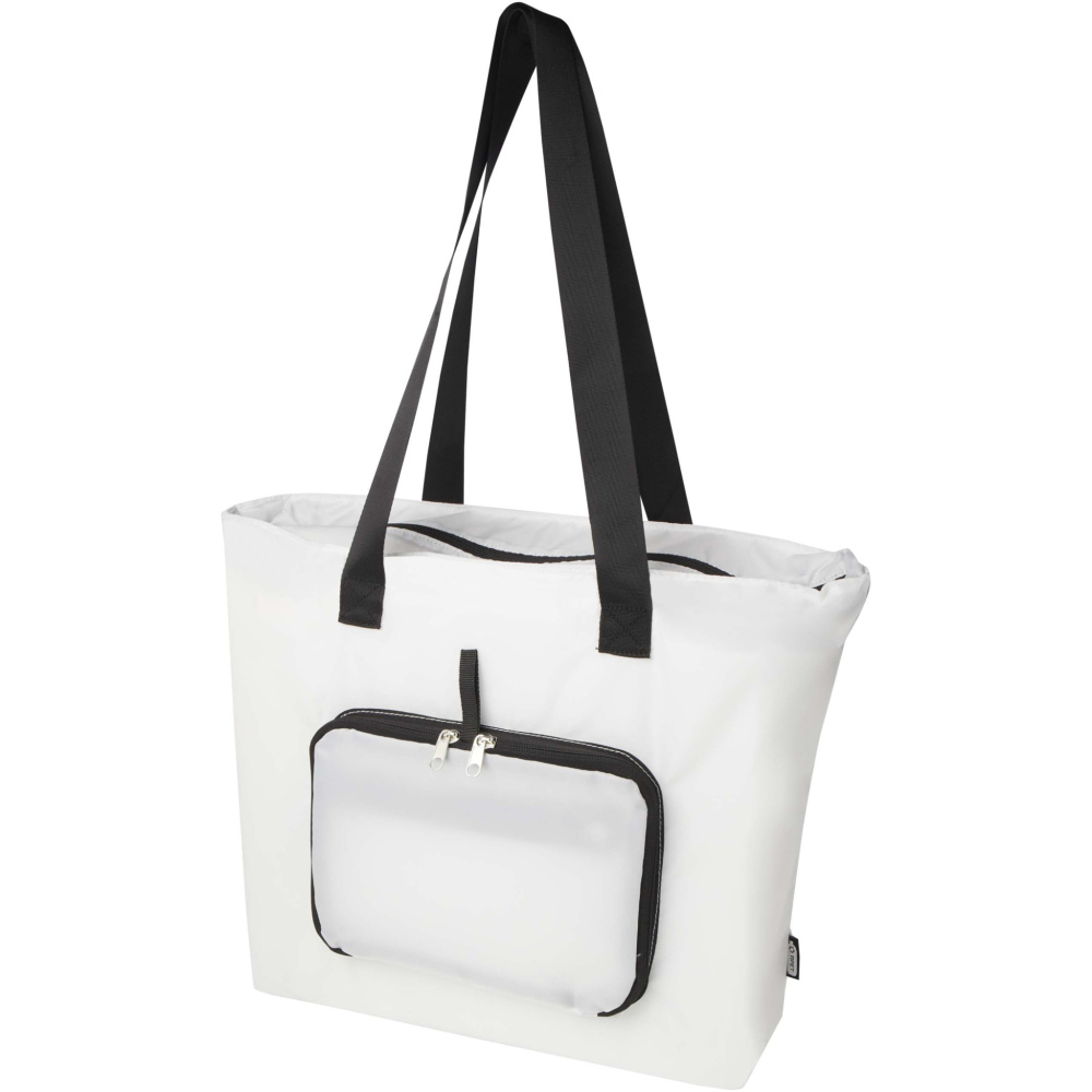 Logo trade promotional gift photo of: EcoFold RPET foldable tote bag 16L