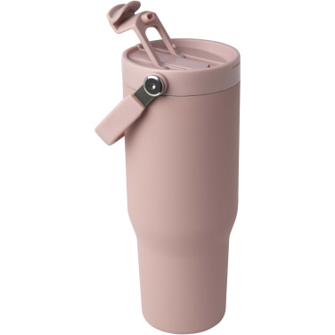 Logo trade corporate gift photo of: Bronx 900 ml RCS recycled stainless steel copper vacuum insulated tumbler with dual function lid