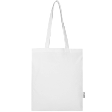 Logotrade promotional gift image of: Madras Blend 140 g/m² GRS recycled cotton tote bag 7L