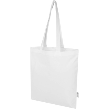 Logo trade promotional merchandise image of: Madras Blend 140 g/m² GRS recycled cotton tote bag 7L