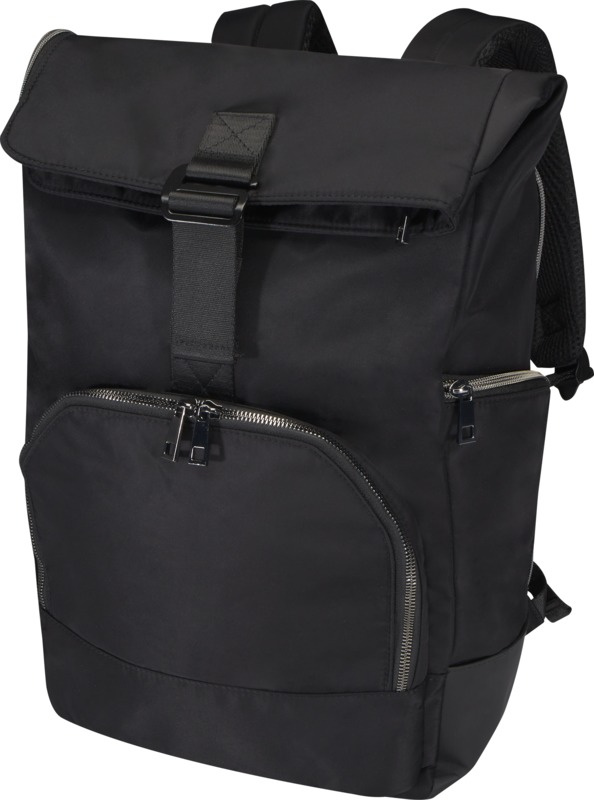 Logotrade corporate gift picture of: Rhine 15” GRS recycled rolltop backpack 18L