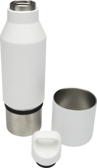 Logo trade promotional product photo of: Odessy 600 ml RCS certified recycled stainless steel insulated bottle with 300 ml cup