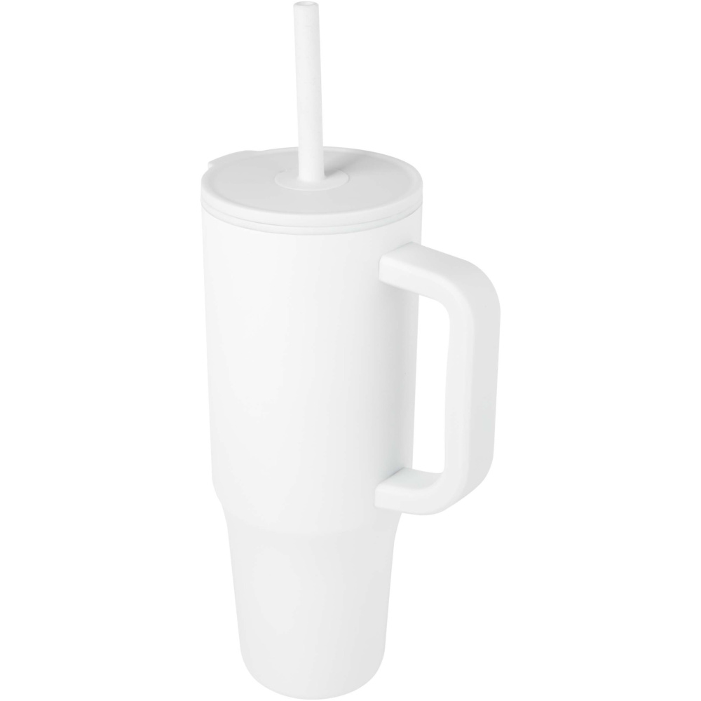 Logotrade promotional merchandise image of: Brady 900 ml RCS certified insulated tumbler with silicone straw