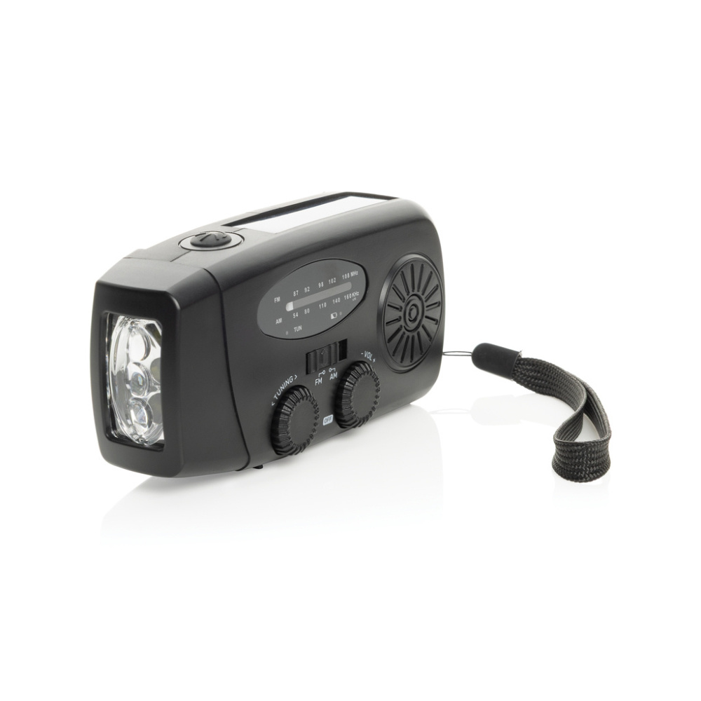 Logo trade promotional products picture of: RescueWave RCS recycled plastic emergency radio