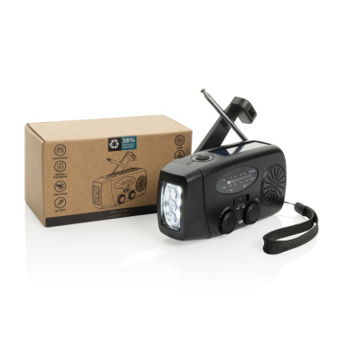 Logo trade promotional gifts picture of: RescueWave RCS recycled plastic emergency radio