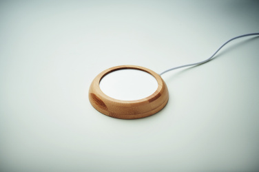 Logo trade promotional gift photo of: Bamboo mug warmer with USB