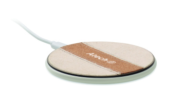 Logotrade business gift image of: Cork wireless charger 15W