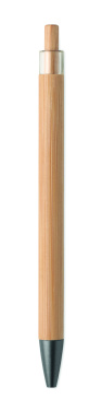 Logo trade promotional merchandise picture of: Push button bamboo pen