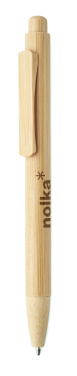 Logo trade promotional giveaways image of: Bamboo automatic ball pen