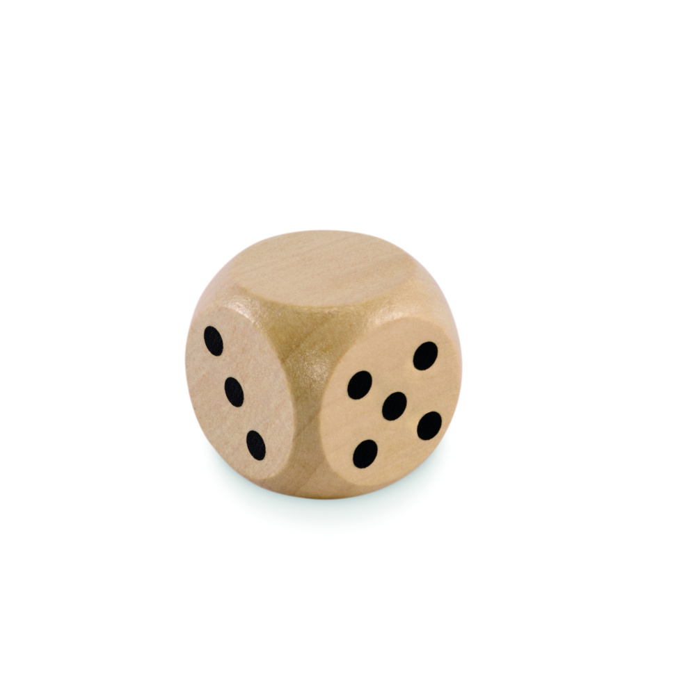 Logo trade advertising product photo of: Schima wooden dice 3cm dia