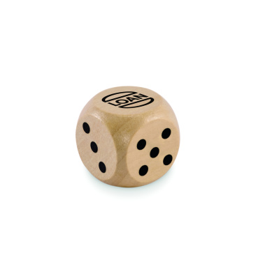 Logotrade promotional gift picture of: Schima wooden dice 3cm dia