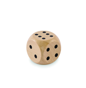 Logo trade promotional merchandise picture of: Schima wooden dice 3cm dia