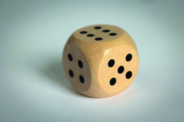 Logo trade promotional giveaways picture of: Schima wooden dice 3cm dia