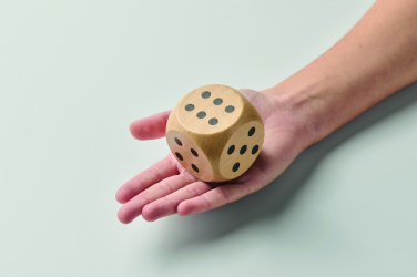 Logo trade business gifts image of: Schima wooden dice 5cm dia