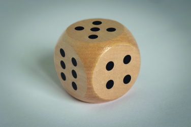 Logotrade promotional gift picture of: Schima wooden dice 5cm dia
