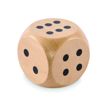 Logo trade promotional items picture of: Schima wooden dice 5cm dia