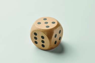 Logo trade promotional merchandise picture of: Schima wooden dice 5cm dia