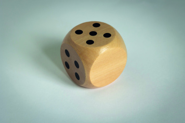 Logo trade business gift photo of: Schima wooden dice 5cm dia